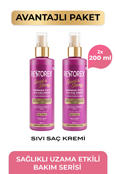 Restorex Speed Strong Işıltılı Bakım Sıvı Saç Kremi 2 x 200 Ml