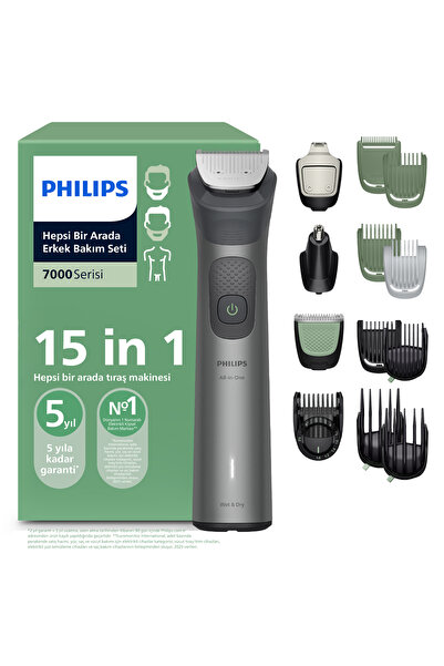 Philips 7000Serisi 15in1, Erkek Bakım Seti,Yüz/Saç/Vücut/Sakal Tıraş Makinesi...