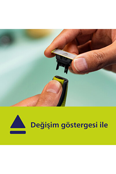 Philips OneBlade QP220/51 Yedek Bıçak, 2'li Paket, Tüm OneBlade Gövdeleriyle Uyumlu