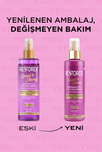 Restorex Speed Strong Işıltılı Bakım Sıvı Saç Kremi 200 Ml - Sarmaşık Özlü, Sağlıklı Uzama, Dökülme Karşıtı