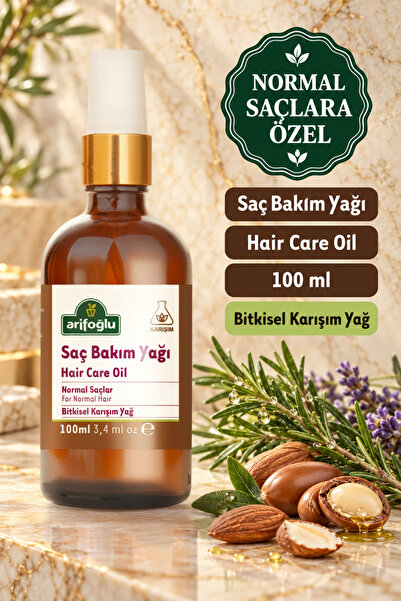 Arifoğlu Saç Bakım Yağı- Badem Jojoba Biberiye Isırgan Besleyici Nemlendirici...