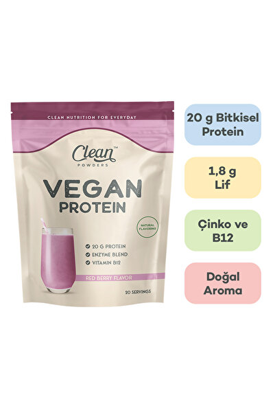 Clean Powders Vegan Protein 600 Gr - KIRMIZI MEYVELER