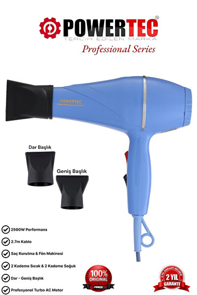 POWERTEC TR-501 Profesyonel Renkli Fön Makinesi
