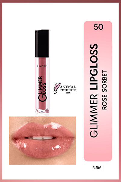NOTE Glimmer Gloss Işıltılı Nemlendirici Dudak Parlatıcısı - 50 Rose Sorbet