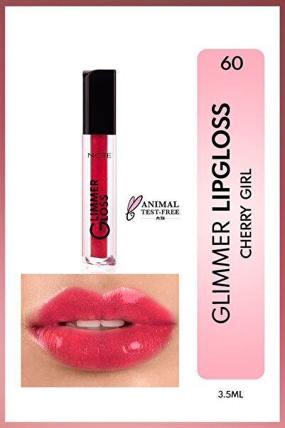 NOTE Glimmer Gloss Işıltılı Nemlendirici Dudak Parlatıcısı - 60 Cherry Girl