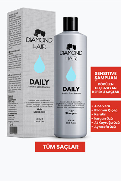 DIAMOND HAIR Şampuan Kepek ve Döküme Karşıtı Hızlı Saç Uzatma Etkili Hassas, ...