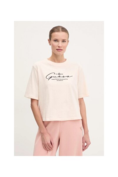 Guess Signature Women's Active Boxy Fit T-Shirt