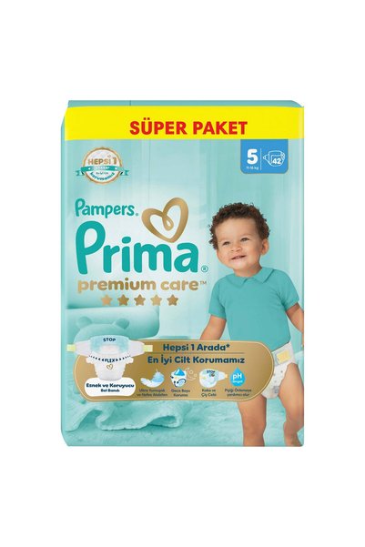 Prima Premium Care Süper Paket 5 Numara 42 Adet Bebek Bezi