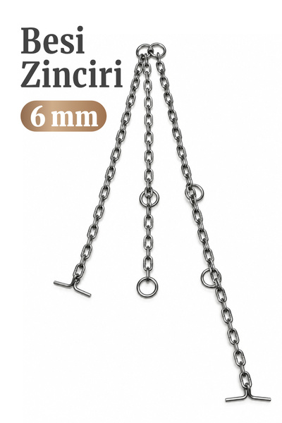 Badem10 Yüksek Kalite Bükülü Besi Zinciri 6 mm 65 x 65 x 100 cm Küçük-Büyük B...