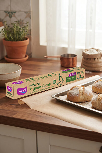Parex Natura Ağartılmamış Hazır Kesilmiş Pişirme Kağıdı 10 Adet 42x37cm 2 Paket