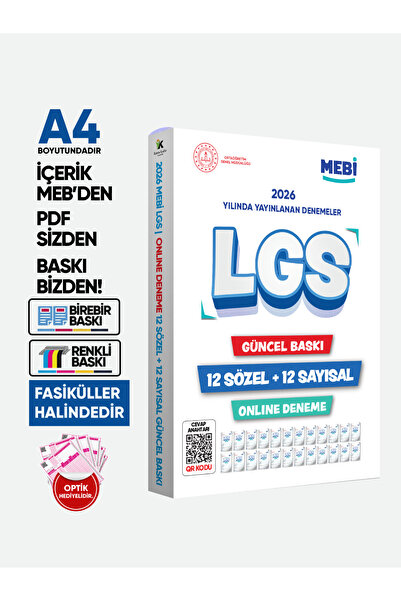 Karakutu Yayınları 2026 LGS 8.Sınıf MEBİ ONLİNE 1.2.3.4.5.6.7.8.9.10.11.12.De...