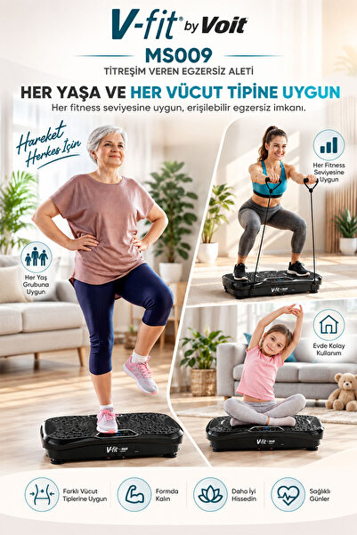 Voit Titreşimli Kumandalı Egzersiz Platformu – Karın, Basen, Kol ve Bacak İçi...