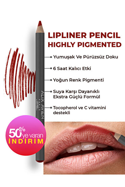 Alix Avien Uzun Süre Kalıcı Dağılma Yapmayan Nemlendirici Dudak Kalemi - Lipl...
