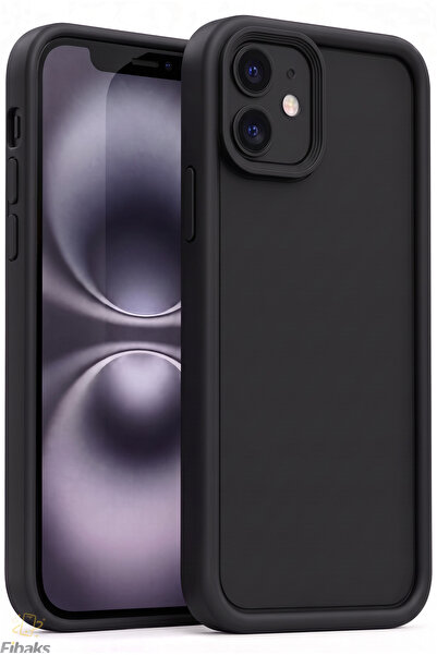 Fibaks iPhone 11 Kılıf Kamera Korumalı Yumuşak Dokulu Renkli Silikon Kapak Siyah