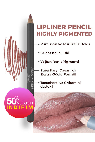 Alix Avien Uzun Süre Kalıcı Dağılma Yapmayan Nemlendirici Dudak Kalemi - Lipl...