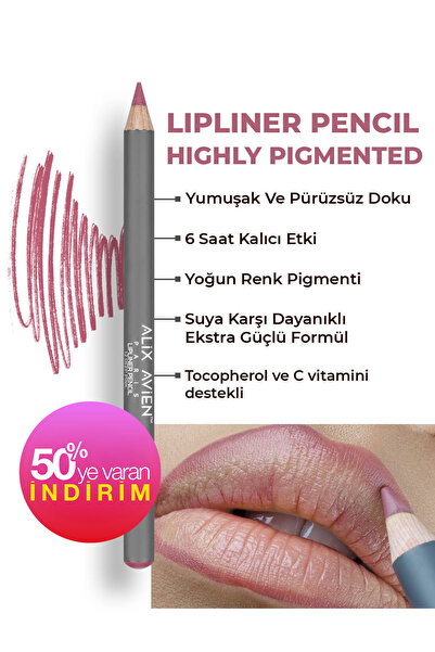 Alix Avien Uzun Süre Kalıcı Dağılma Yapmayan Nemlendirici Dudak Kalemi - Lipl...