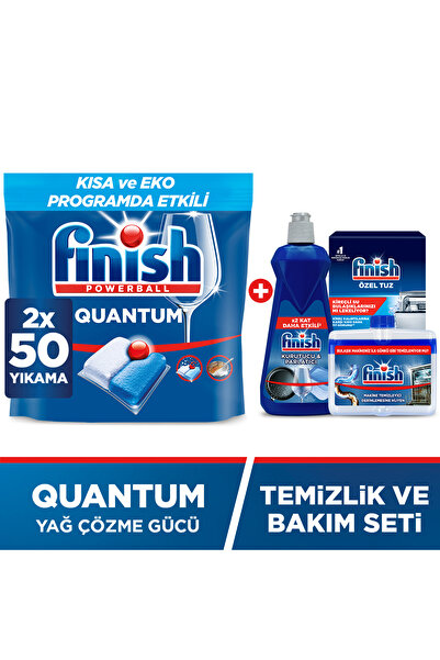 Finish Quantum 100 Tablet Bulaşık Makinesi Deterjanı (50X2) + Temizlik Ve Bak...