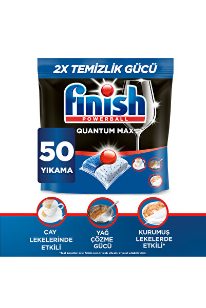 Finish Quantum Max Bulaşık Makinesi Deterjanı Kapsül Tablet 50 Adet