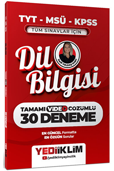 Yediiklim Yayınları 2027 TYT-MSÜ KPSS Tüm Sınavlar için Dil Bilgisi Tamamı Vi...