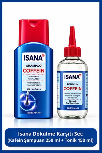 ISANA Dökülme Karşıtı Seti: Kafein Şampuan 250 ml + Tonik 150 ml