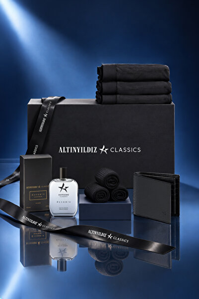 AC&Co / Altınyıldız Classics Erkek Siyah Özel Hediye Kutulu 3'lü Boxer-Parfüm...