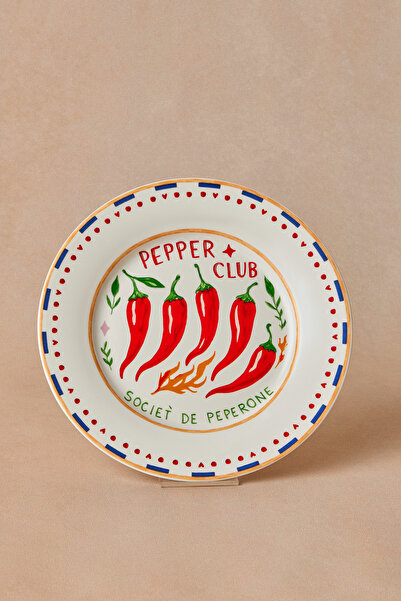 Karaca Pepper Club Acı Biberli Pasta Tabağı 19 cm Mavi