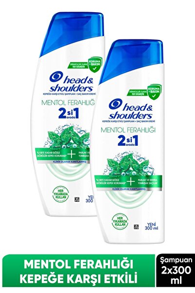 Head & Shoulders Mentol Ferahlığı 2'si 1 Arada Kepek Karşıtı Şampuan 300 ml x...