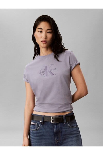Calvin Klein LV047H800G SS CLASSIC GLITTER MONOLOGO TE 8RD Quicksilver