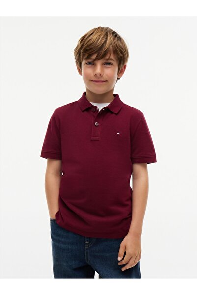 Tommy Hilfiger KB0KB09103 FLAG POLO S/S VLP Burgunderrot