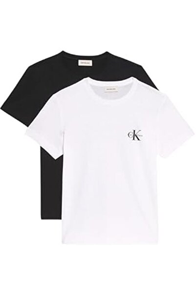 Calvin Klein LV047C905G A- Logo CN Σετ 2 τεμαχίων Μπλουζάκι CEF Λαμπερό Λευκό...