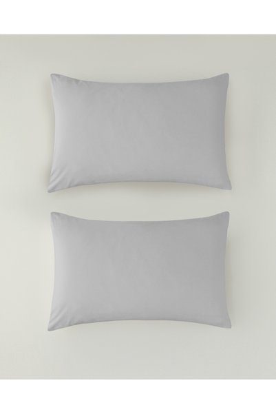 English Home Pure Pamuklu 2'li Yastık Kılıfı 50x70 cm Çakıl Taşı