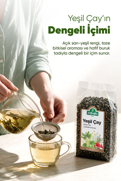 Arifoğlu Yeşil Çay, Green Tea %100 Doğal ve Katkısız 150 gr.