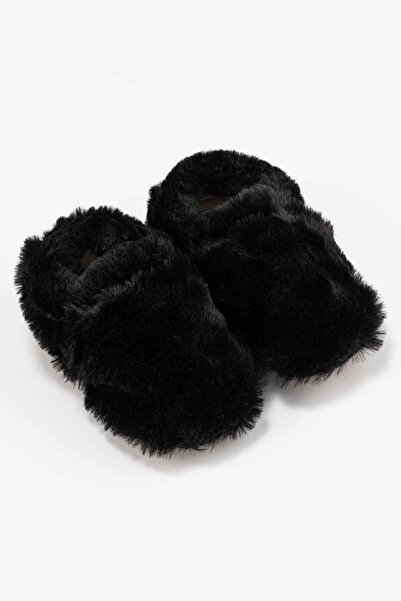 HOPFRÖG Furry Furry Siyah Kürk Barefoot Patik