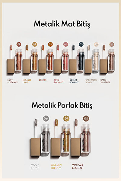 NOTE Crystalized Liquid Eyeshadow Likit Metalik Göz Farı - 05 Cosmic Journey