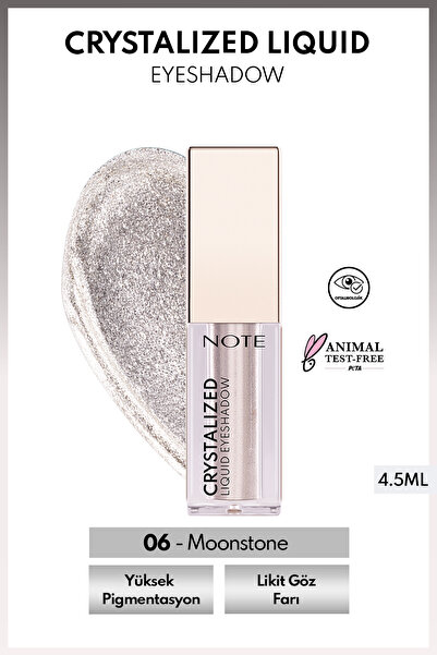 NOTE Crystalized Liquid Eyeshadow Likit Metalik Göz Farı - 06 Moonstone