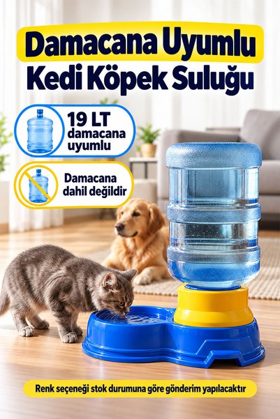 Badem10 Otomatik Renkli Kedi Köpek Suluğu 19 Lt Damacana Uyumlu Evcil Hayvan ...