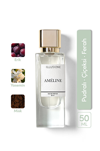 ILLUSIONE Améline EDP Kadın Parfüm 50ml | Pudramsı - Çiçeksi - Ferah | Yasemi...