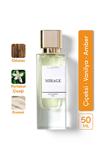 ILLUSIONE Mirage Edp Kadın Parfüm 50ml | Çiçeksi -Odunsu- Kremsi | Portakal Ç...