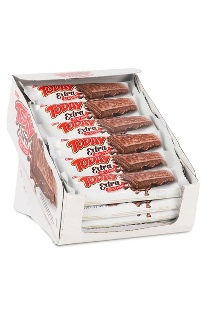 Elvan Today Extra Çikolata Kaplamalı Bol Kremalı Fındıklı Gofret 37 GR 24 Ade...