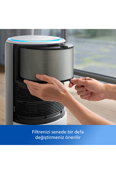 Philips 3400 Serisi Pureprotect 2in1 Hava Temizleyici & Nemlendirici, 78 m2'ye kadar, 650 ml/sa, AC3420/10
