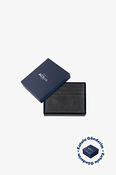 AC&Co / Altınyıldız Classics Men's Anthracite Gift Boxed Card Holder/Wallet w...