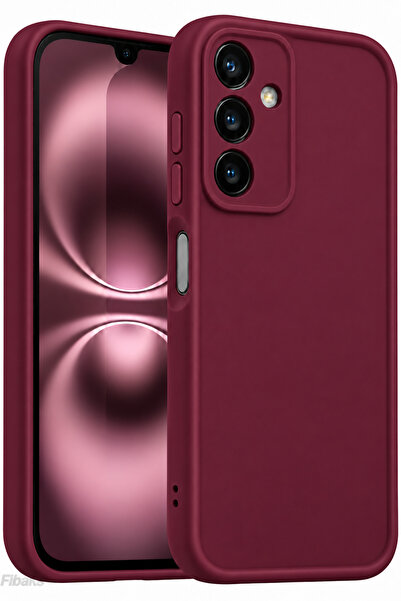Fibaks Galaxy A16 Kılıf Kamera Korumalı Yumuşak Dokulu Darbe Emici Bordo Sili...