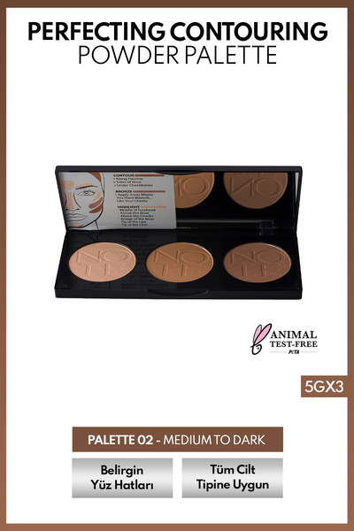 NOTE Perfecting Pudramsı Kontür Paleti 02 Medium To Dark