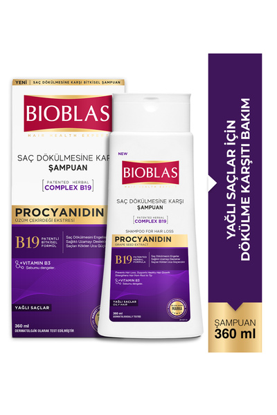 Bioblas Procyanidin Yağlı Saçlar İçin Arındırıcı Şampuan 360 Ml - Saç Dökülme...