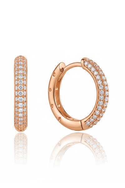 Söğütlü Silver Kadın Rose Zirkon Taşlı Halka Küpe SGTL2949