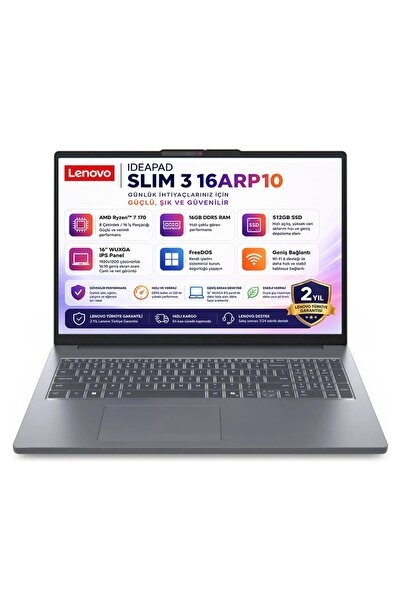 LENOVO IdeaPad Slim 3 16ARP10 AMD Ryzen 7 170 16GB 512GB SSD 16" WUXGA (1920x...
