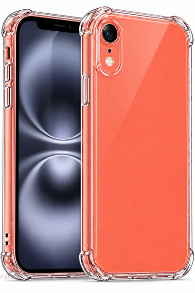 Fibaks iPhone XR Kılıf Antishock Darbe Emici Kamera Korumalı Yumuşak Esnek Şe...