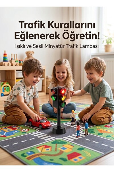 Hyd Eğitici Oyuncak Sesli Pilli Çocuklar için Trafik Işığı Oyuncakları,Trafik...