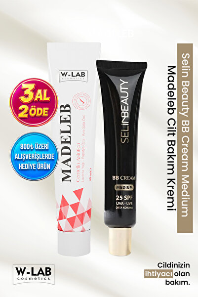 W-Lab Cosmetics Madeleb Krem 40 ML + Selin Beauty BB Cream Medium 40 ML