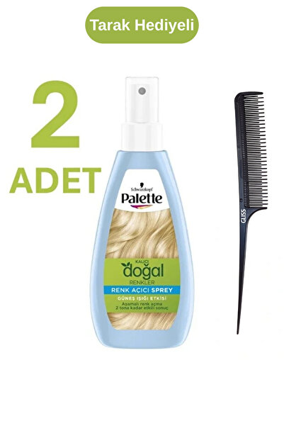 Palette Kalıcı Doğal Renkler Renk Açıcı Sprey X 2 Adet + Gliss Tarak